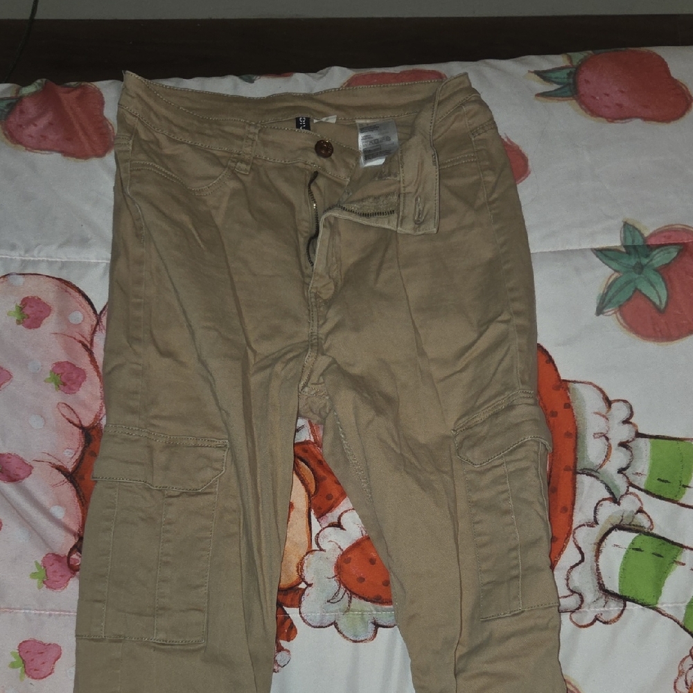 H&M Womens Beige Cargo Pants